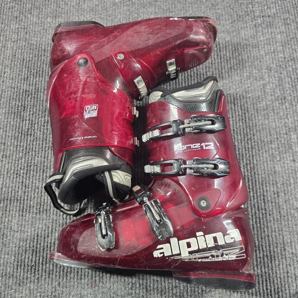 Alpina One 12 Ski Boots Size 29 29.5 335mm Red Mens Alpine Downhill All Mountain
